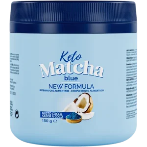 Keto Matcha Blue poudre, boîte de 150 g
